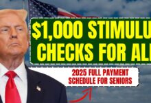 $1,000 Stimulus Checks for All – 2025 Full Payment Schedule for Seniors
